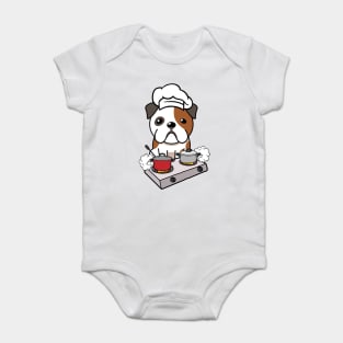 Funny Bulldog is cooking Baby Bodysuit